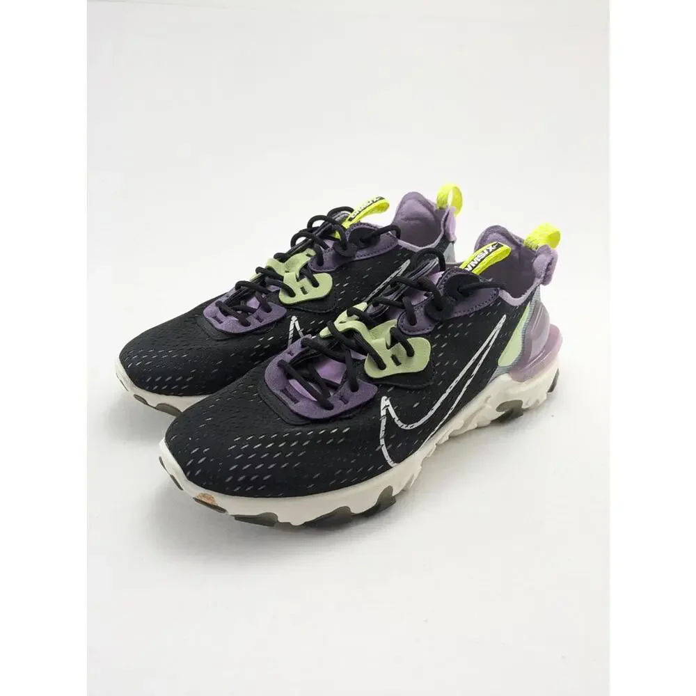 Mens‎ Nike NSW React Vision Black Grey Gravity Purple Shoes CD4373-002 Size 10